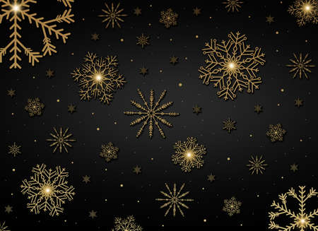 background with beautiful snowflakes for new year and christmasの写真素材