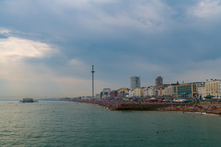 Brighton Beach, East Sussex, UKの写真素材