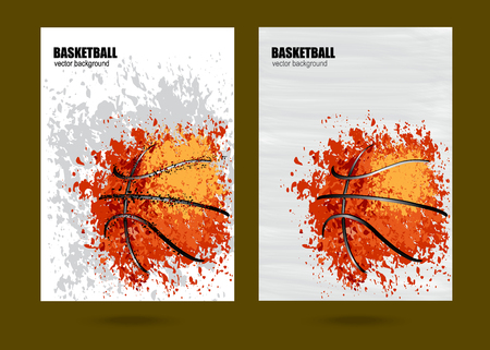 vector illustration Basketball, Basketball sports posters design, grunge designのイラスト素材