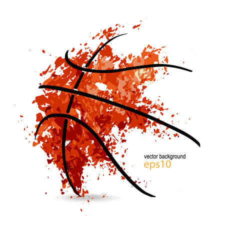 abstract background, basketball, symbol, grunge ball, black linesのイラスト素材