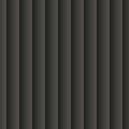 Black abstract background. 3d seamless geometric pattern. Vector illustration  . Stylish template made out of repeating stripes, bands. Window blind.のイラスト素材