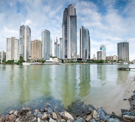 modern city during the day on square format (gold coast, queensland, australia)の写真素材