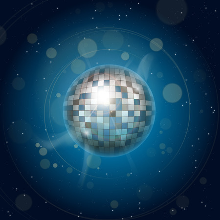 vector disco system blueのイラスト素材