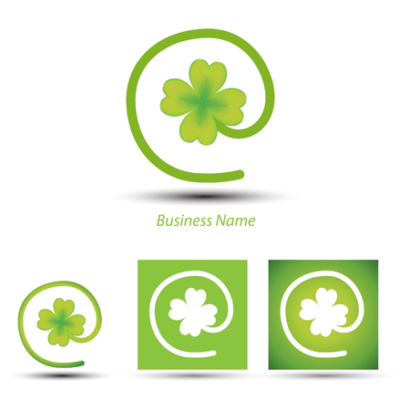 logo lucky clover arobaseのイラスト素材