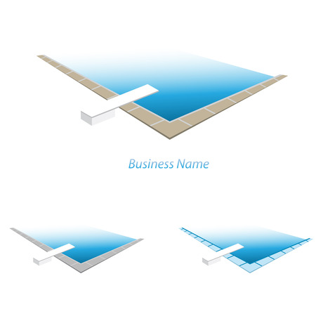 logo swimming poolのイラスト素材