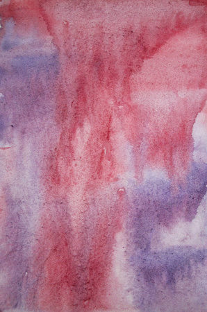 Abstract watercolor background with colorful different layers on paper textureの写真素材
