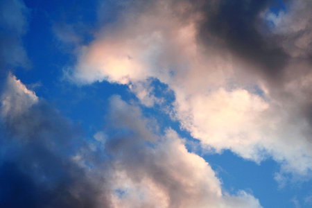 Clouds in the blue sky can use as background