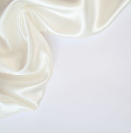 Smooth elegant white silk can use as background の写真素材