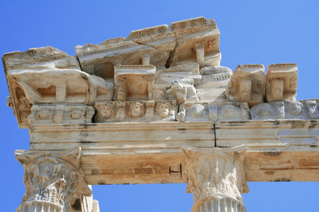 Turkey. Side. Ruins of a temple of Apollo. Details の写真素材