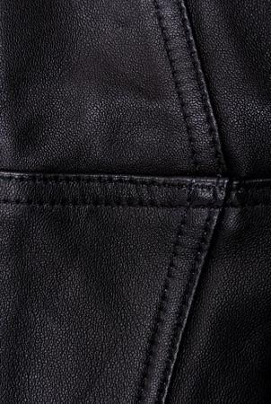 Black leather texture can use as background の写真素材