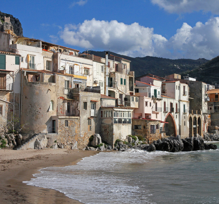 Italy. Sicily island . Province of Palermo. View of Cefalu.の写真素材