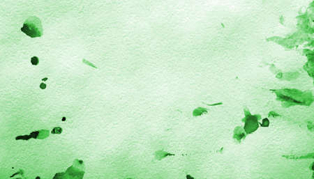 Abstract green watercolor on paper texture can use as backgroundの写真素材