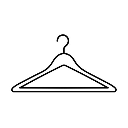 hanger. Hand drawn sketch icons of wardrobe element for storing cloth. Isolated vector illustration inline style.のイラスト素材