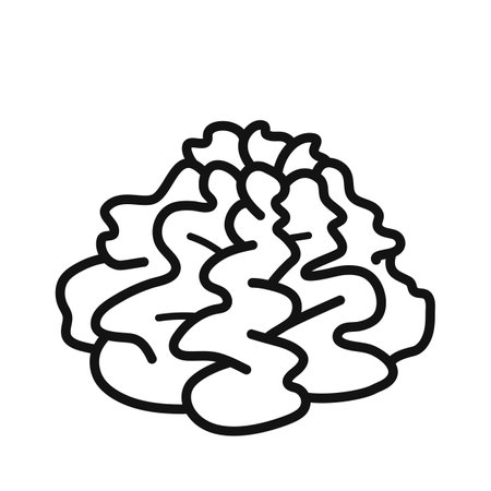 wasabi. Japanese horseradish for sushi. Japanese food element. Doodle sketch style. Vector illustration isolated on white background.のイラスト素材
