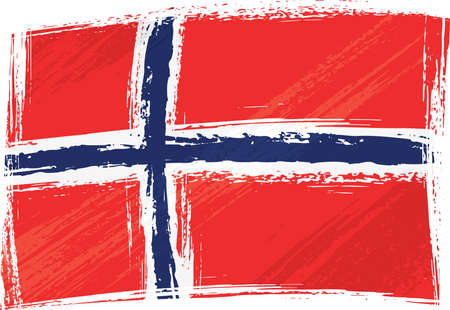 Grunge Norway flagのイラスト素材