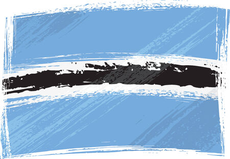 Grunge Botswana flagのイラスト素材