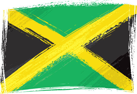 Grunge Jamaica flagのイラスト素材