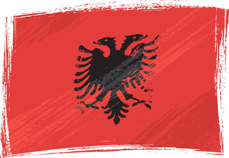 Grunge Albania flagのイラスト素材