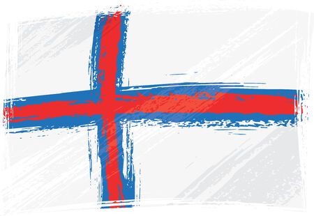 Grunge Faroe Islands flagのイラスト素材