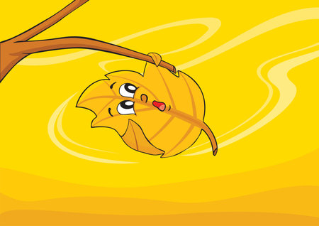 Leaf on windのイラスト素材