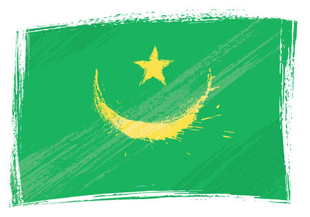 Grunge Mauritania flagのイラスト素材