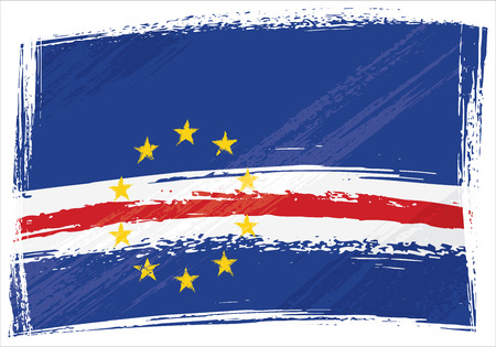 Grunge Cape Verde flagのイラスト素材