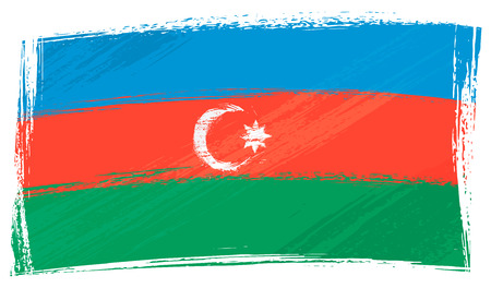 Grunge Azerbaijan flagのイラスト素材