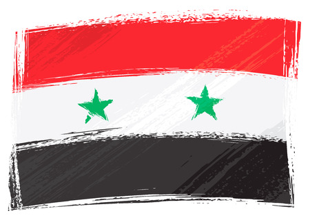 Grunge Syria flagのイラスト素材