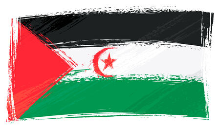 Grunge Western Sahara flagのイラスト素材