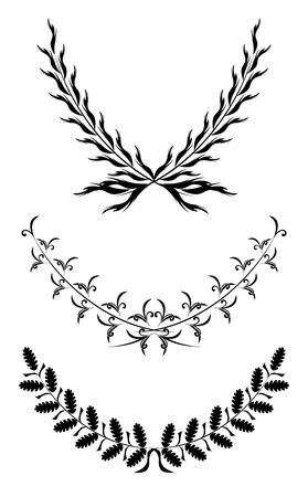 Set of Laurel Wrathsのイラスト素材