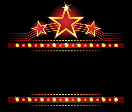 Big stars over place for your textのイラスト素材