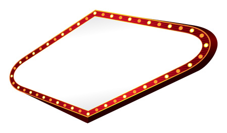 Blank neon sign isolated at white backgroundのイラスト素材