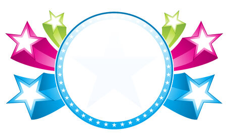 Stars around frameのイラスト素材