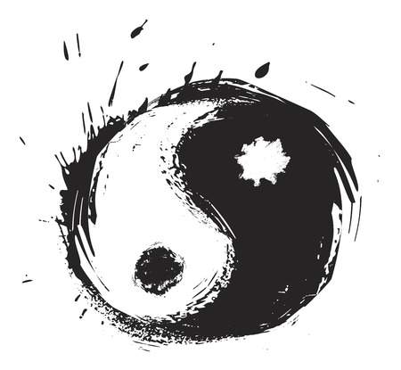 Artistic yin-yang symbolのイラスト素材