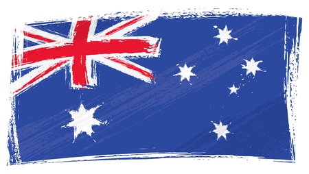 Grunge Australia flag のイラスト素材