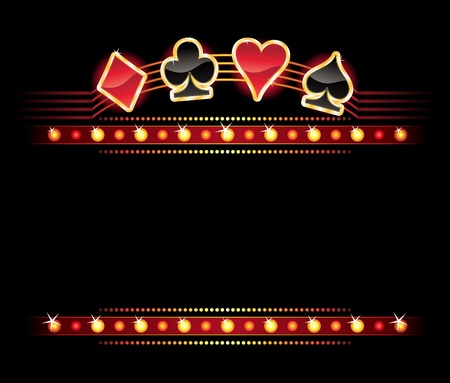 Gold card symbols over place for your text Gold card symbols over place for your text