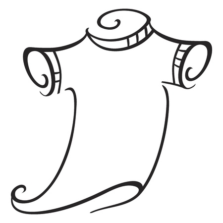 Illustration of t-shirt isolated on white backgroundのイラスト素材