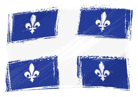 Grunge Quebec flagのイラスト素材