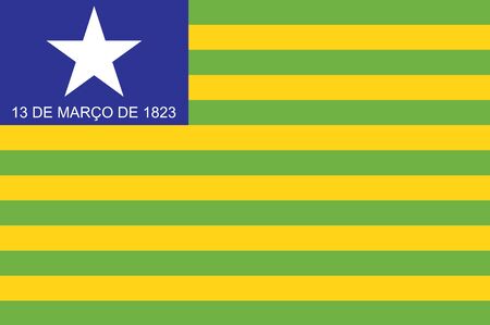 Vector Brazilian state Piaui flagのイラスト素材