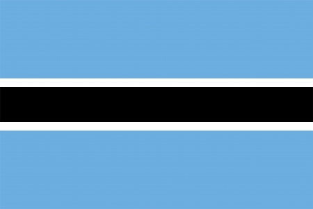 Botswana flagのイラスト素材