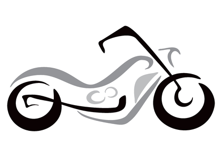Illustration of motorcycle in sketch styleのイラスト素材