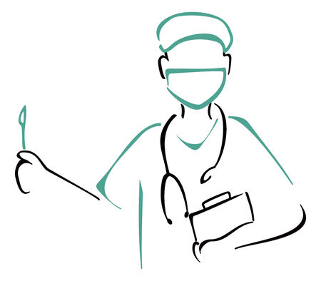 Preparing to surgeryのイラスト素材