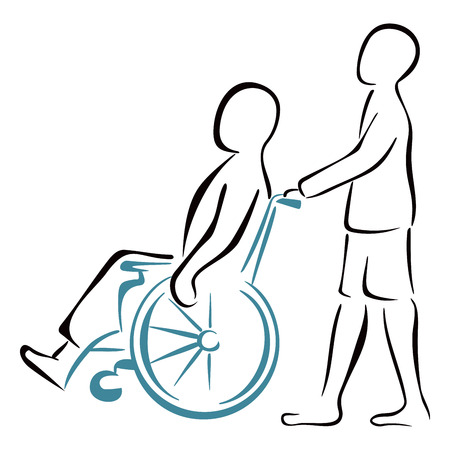 Carrying the patientのイラスト素材