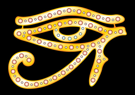Gold eye of Horusのイラスト素材