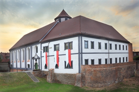 Facade of renovated fortress in Kozuchow, Polandのeditorial素材