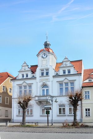 City hall building in Ostritz city Germanyのeditorial素材