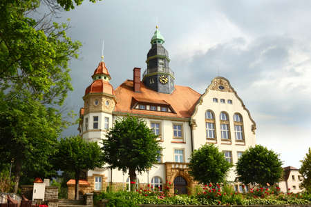 Town hall in Grossroehrsdorf, Germanyのeditorial素材