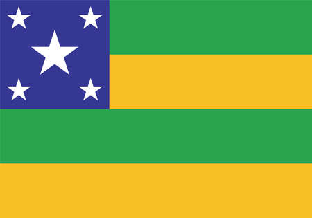 Vector Brazilian state Sergipe flagのイラスト素材