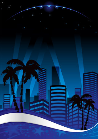 Design for great entertainment show in cityのイラスト素材