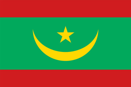 Vector Islamic Republic of Mauritania flagのイラスト素材